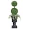 4ft. Topiary Boxwood Artificial Tree in Decorative Urn